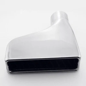 Polish Stainless Steel 2.5" In Exhaust Tip Square Out Offset Rolled SS304 10" L - Picture 1 of 7