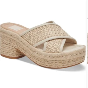 Dolce Vita Women's Eldora Natural CrissCross Woven Sandals Size 11 NIB - Picture 1 of 9