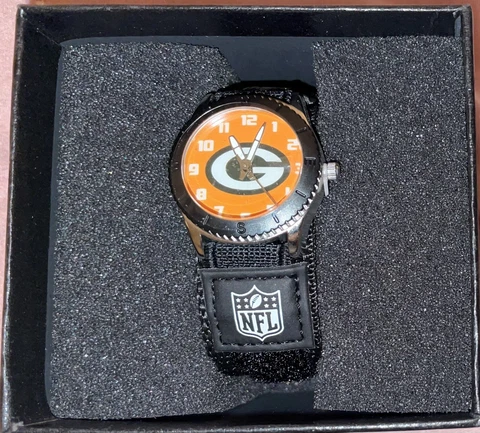 Green Bay Packers NFL Rookie Black Youth Watch - Boys Youth Watch Cover