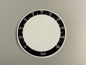 99 mm Tacho Aufkleber Km/h für importierte Harley Davidson Motorräder - Bild 1 von 3
