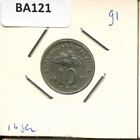 10 SEN 1991 MALAYSIA Coin #BA121.G
