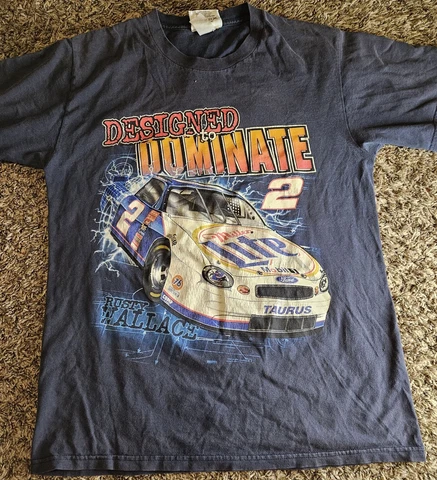 NASCAR Diesigned to Dominate Rusty Wallace Size Medium T-Shirt USA Cover