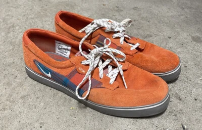 Nike Braata 6.0 (357643-801) SB Naranja A Cuadros Zapatillas de Patín Raras Talla 10.5 Foto 1 de 4