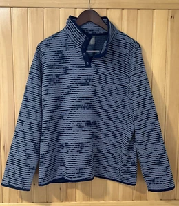 St. John’s Bay blau Multi Stehkragen 1/4 Druckknopfverschluss Fleece Damengröße XL - Bild 1 von 11