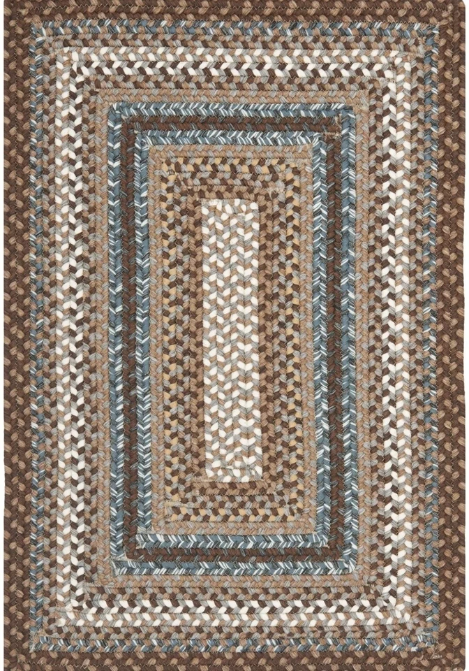 Safavieh Braided BRD313A-24 Brown - Multi Area Rug 4' X 2.5' - Image 1 of 3