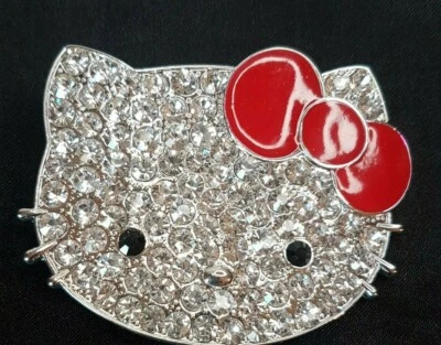 Hello Kitty Gürtelschnalle aus Metall mit Strass verziert - Bild 1 von 4