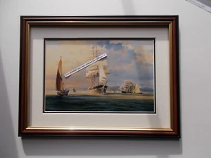 NAVY PRINT FRAMED -THE LOCH ETIVE - Picture 1 of 2