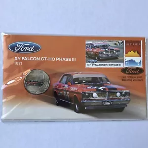 2018 Ford Motorsport Legends 1971 XY Falcon GTHO Phase III PNC Coloured 50c Coin - Bild 1 von 2