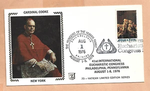 CARDINAL COOKE 1976 PHILA PA ZASO CACHET # 73 LIMITED SERIES COVER - Bild 1 von 1