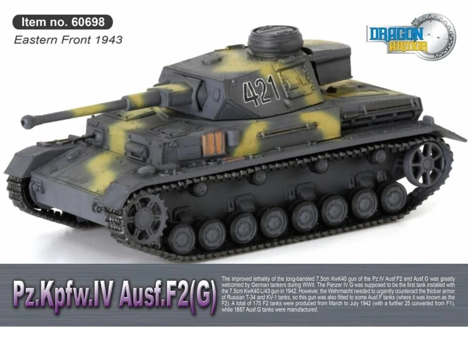 Dragon Armor 1:72 60698 Sd.Kfz.161 Panzer IV F2 Tank, German Army, 1943 - Image 1 of 4