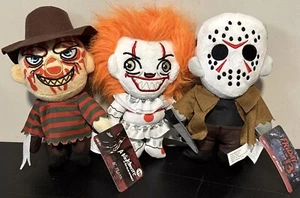 NWT 8" Horror Plush Lot of 3: Jason Voorhees, Freddy Krueger & Pennywise (Ruz)!! - Picture 1 of 20
