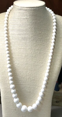 Moda Collar Blanco Lucite Graduado Tono Oro Hilo Graduado Lote 64C Foto 1 de 3