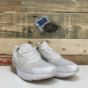 Nike Air Max 270 Casual Sneakers Kid’s Size 2Y All White - Picture 1 of 12
