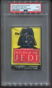 1983 TOPPS STAR WARS - RETURN OF THE JEDI! - SERIES 1 - WAX PACK - VADER - PSA 9 - Picture 1 of 2