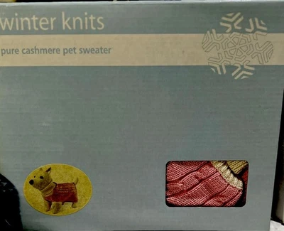 Suéter de inverno malha 100% puro cashmere tamanho 4/6 rosa 8” comprimento 5” largura - Imagem 1 de 4