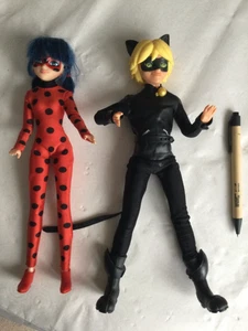 Set Of 2 Miraculous LADYBUG & CAT NOIR 30cm Fashion Dolls Figures,jointed zagtoo - Picture 1 of 4