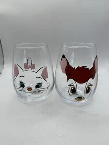 Walt Disney CLASSICS Vintage PALADONE Glass Set Bambie & Marie Tumblers - Bild 1 von 7