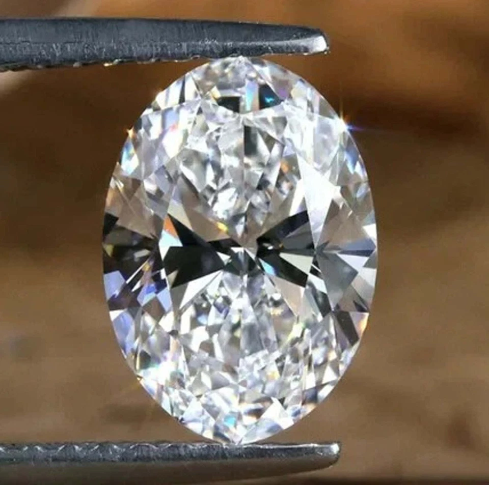 IGL Certified 4 Ct Oval Cut Lab Grown Diamond | D VVS1 CVD Loose Stone 5ARG - Image 1 of 2