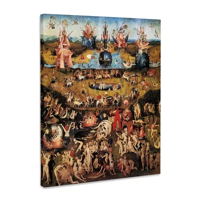 Garden of Earthly Delights de Hieronymus Bosch, envoltura de lona de grado museo Foto 1 de 4