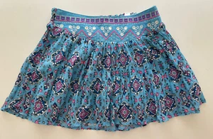 Justice Girl's NWT Embroidered Boho Mini Skort Sz 14 - Picture 1 of 3