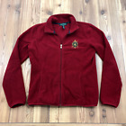 Lauren Ralph Lauren Red Long Sleeve Embroidered Fleece Zip-Up Jacket Size M