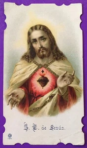 Santino Holy Card, Le Sacré Cœur -RIF. 9739 - Imagen 1 de 2