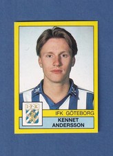 1991 Panini Fotboll Allsvenskan (soccer) #86 Kennet Andersson RC Rookie Sweden