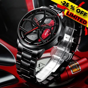 Watch Stainless Steel Men's Wheel Watch Audi RS8 Quartz Waterproof Classic - Picture 1 of 11