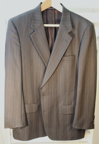 Giacca tuta blazer cappotto sportivo Burberrys uomo taglia 44L grigio pura lana 2 bottoni