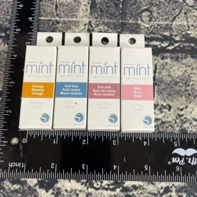 Tinta Silhouette Mint 5 ml 4 paquetes Ttl NARANJA - AZUL CENIZA - ROSA CENIZA - ROSA Foto 1 de 4