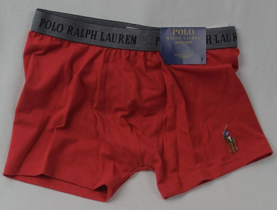 Calzoncillo boxer Ralph Lauren rojo algodón elástico grande multicolor pony nuevo con etiquetas Foto 1 de 1