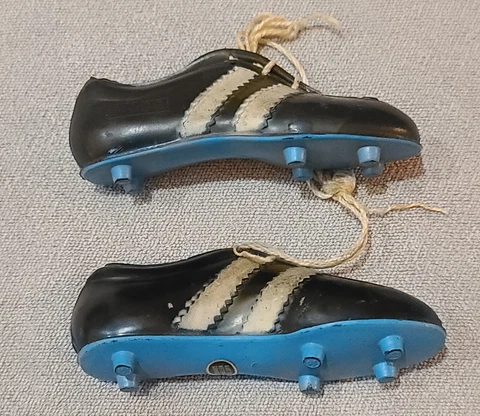 Vintage Miniature Doss Soccer Football Shoes Western Germany Souvenir 40s 50s Cover