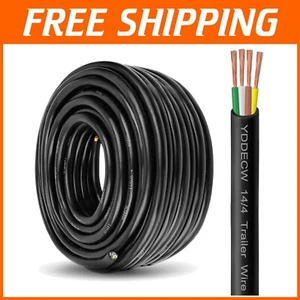 Premium 100FT 14 Gauge 4-Wire Copper Cable for RVs & Automotive - Durable - Picture 1 of 9