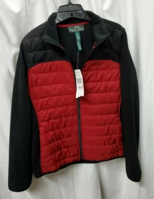 Lauren Ralph Lauren L Woman Active Red & Black Jacket NWT $130, Quilted, Fleece - Image 1 of 4