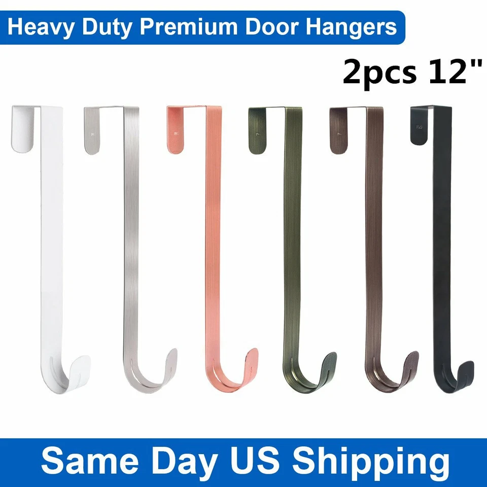 2 металлических крючка-вешалки длиной 12 дюймов для передней двери дома  - Изображение 1 из 4