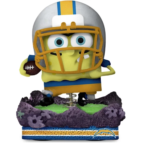 SpongeBob Squarepants Los Angeles Chargers Gridiron Great Bobblehead NFL Cover