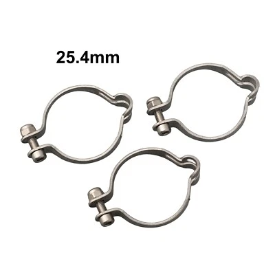 Bicycle Brake Cable Frame Clip Clamp Holder 25.4/28.6/31.8/34.9mm CHROME-Cycling - Image 1 of 4