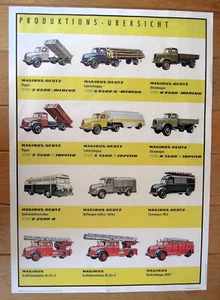 MAGIRUS - DEUTZ Lkw Poster Repro sehr gut MERKUR JUPITER u. a. - Bild 1 von 1