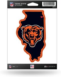 Chicago Bears Home State Sticker Flat Vinyl Die Cut Decal Auto Home Football