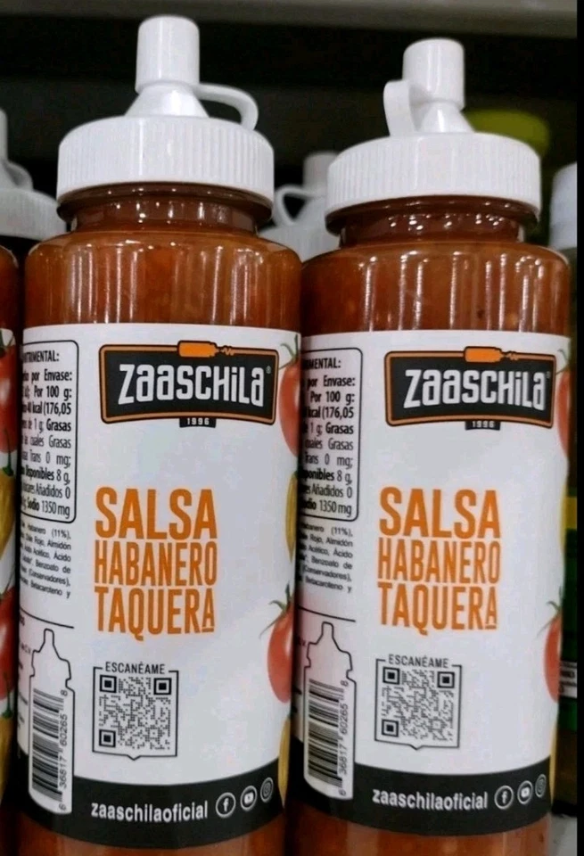 Zaaschila Habanero Salsa Taquera 2 瓶 9.4 盎司每瓶 - 免运费 — 第 1/1 张图片