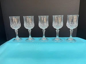 5 Crystal D'Arques Longchamp Cordial Glasses 4-5/8" - Picture 1 of 3