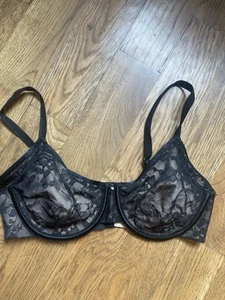 Sujetador Le Mystere Lace Perfection Suavizado Talla 34C Negro Desnudo Subrayado - Imagen 1 de 8