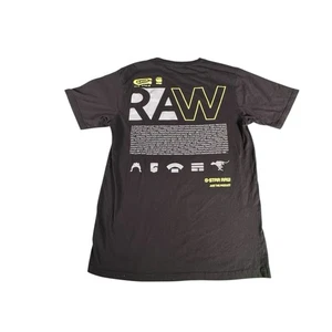 G-Star RAW Men's XXL Graphic T-Shirt Black Sustainable Cotton Streetwear Tee - Picture 1 of 10