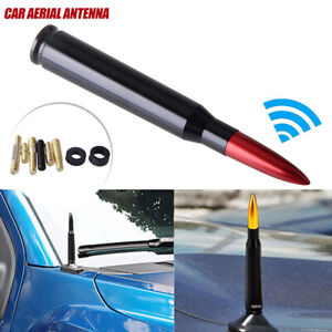 CNC Bullet Antenna Aerial Car Radio FM Antena Red Kit Universal With Screw US