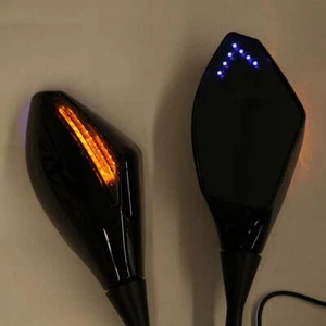 For Suzuki GSX-R600 GSXR 750 Motorcycle LED Rear View Mirrors Custom Mirrors - Foto 1 di 12