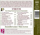 Marc Lewon : Unicum: New Songs from the Leuven Chansonnier CD (2023) ***NEW***