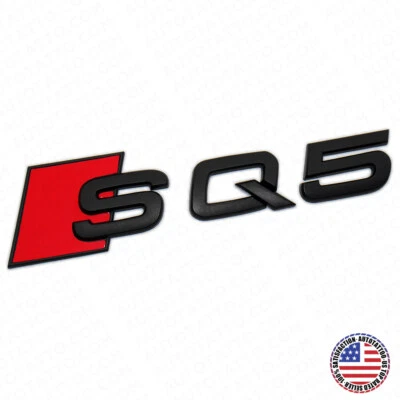 Audi SQ5 Matte Black Rear Letter Liftgate Nameplate Trunk Emblem Badge Sport - Image 1 of 4