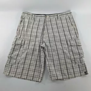 MATIX Beige Plaid Cargo Shorts Mens Size 33 - Picture 1 of 7