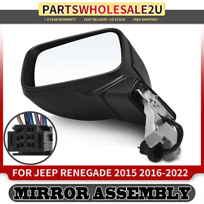 Espejo retrovisor eléctrico térmico punto ciego señal plegable manual para Jeep Renegade 15-22 Foto 1 de 4
