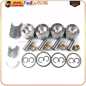 4JJ1 Engine Piston Set & Bearing For Isuzu NPR NQR NHR NKR ELF Hitachi ZX130-3 - Foto 1 di 4